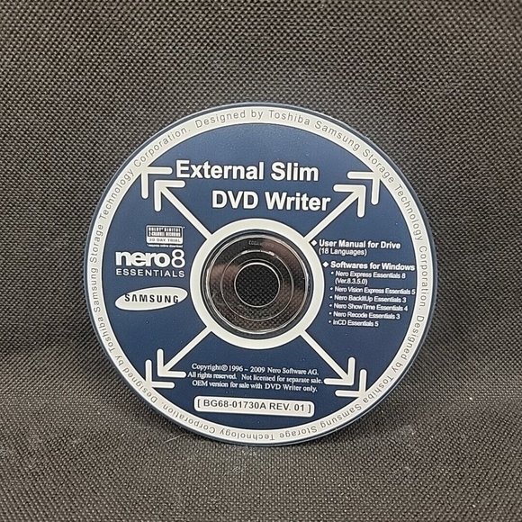 Nero 8 Essentials Samsung External Slim DVD writer disk only - Picture 2 of 6